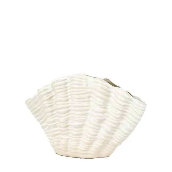 Ribbed Shell Ceramic Vase 4