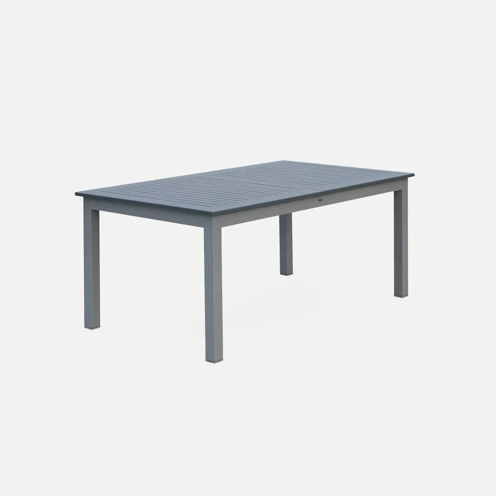 sweeek 8-seater Extendable Garden Table Aluminum in Grey 4