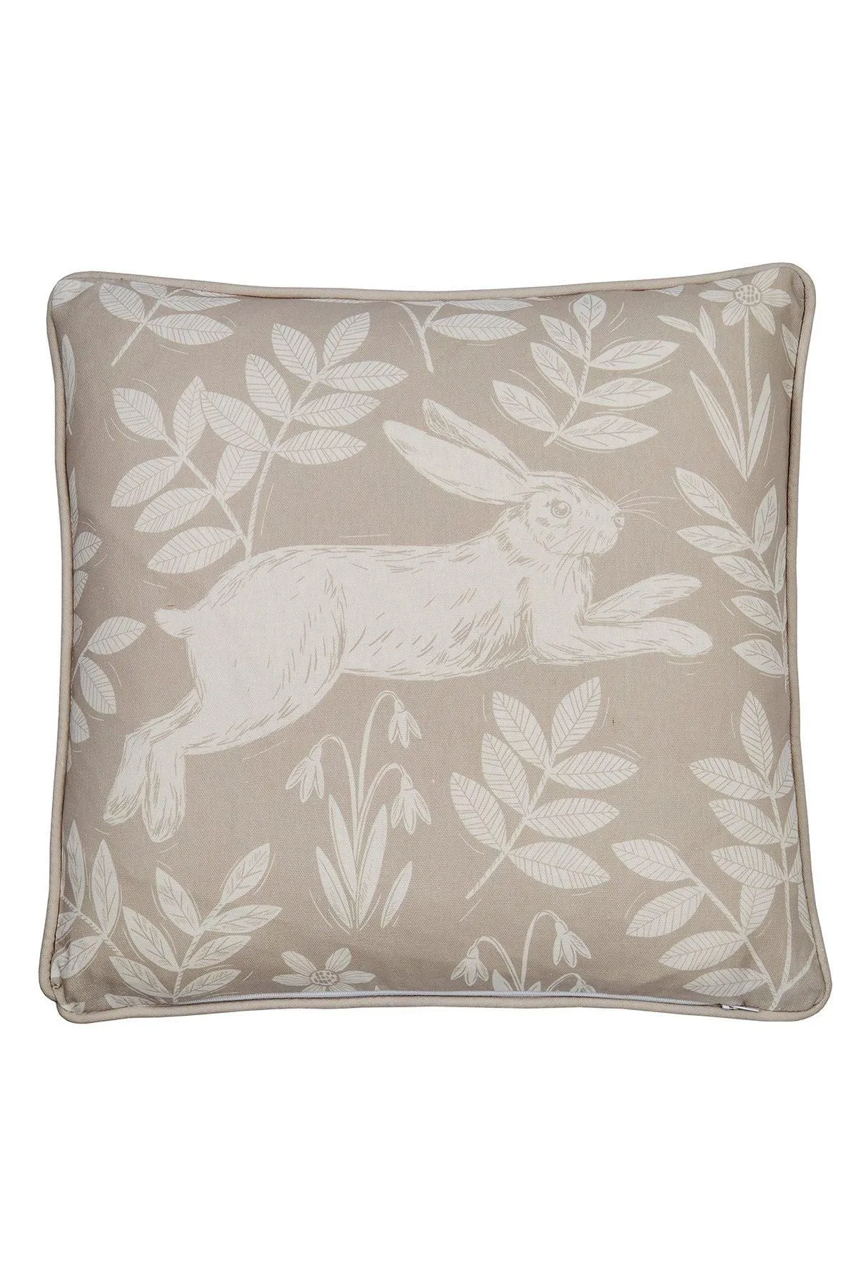 Dreams & Drapes 'Spring Rabbit' Outdoor Water & UV Resistant Garden Filled Bench Cushion in Duck Egg Blue 3