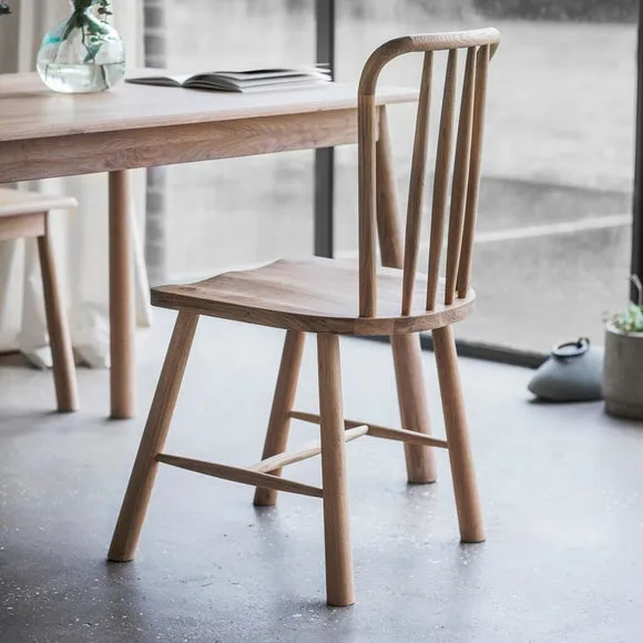 Denton Set of 2 Dining Chairs, Oak 2