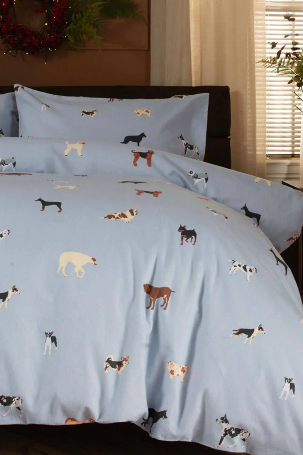 Deyongs Premium Cosy Warm Soft 100% Brushed Cotton Duvet Cover Bedding Set Kennel Club 1