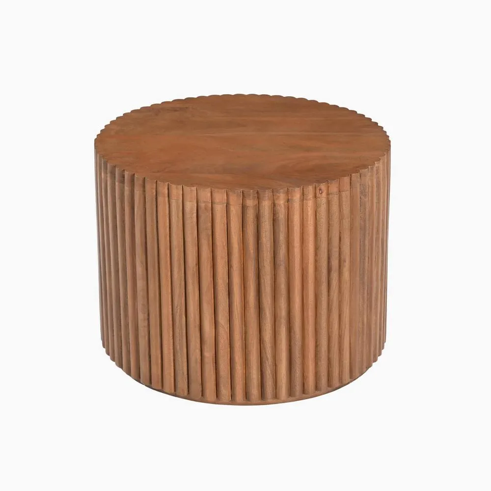 FurnitureboxUK Hood Round Walnut Wood Coffee Table 3