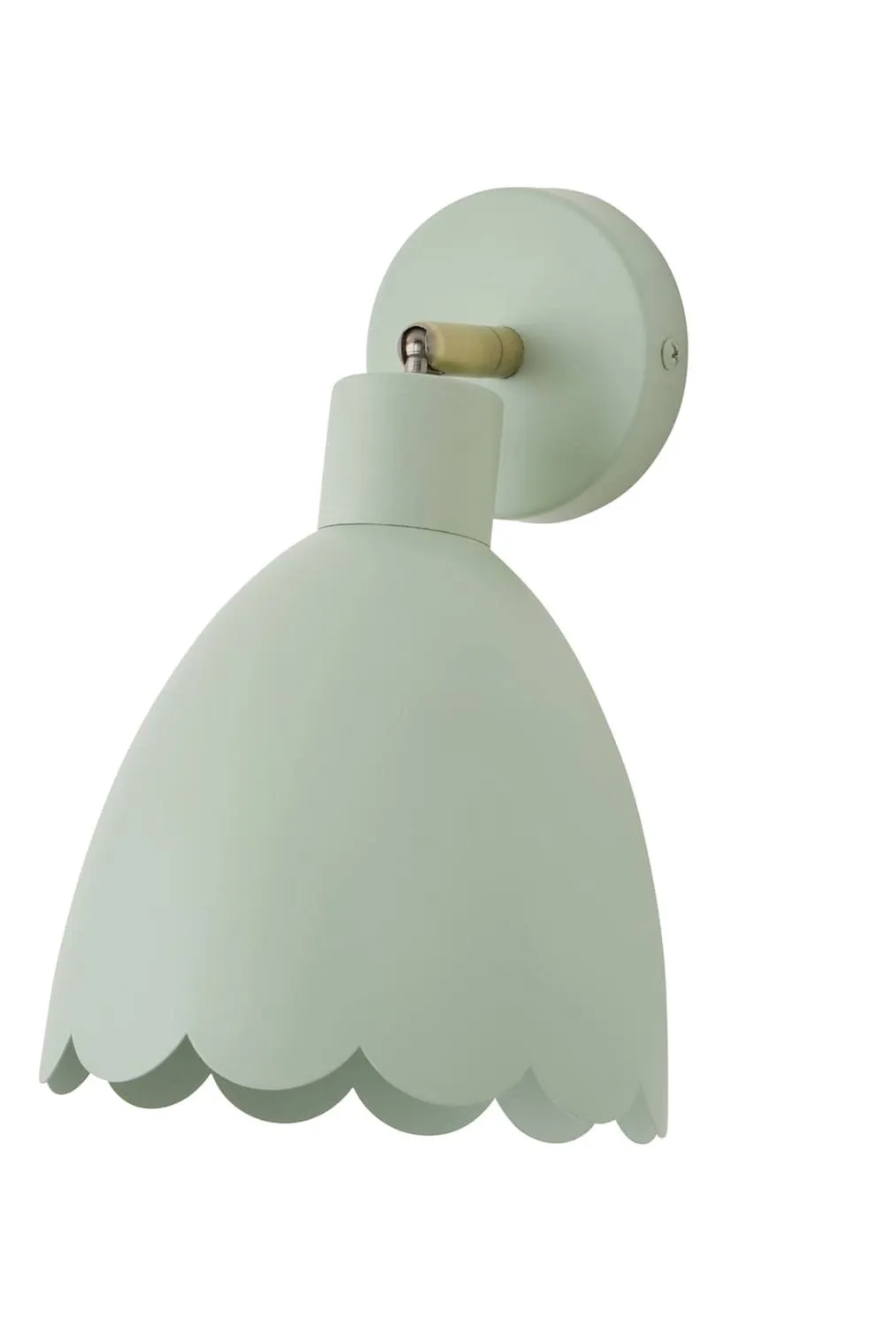 ValueLights Millie Flower Style Scallop Adjustable Wall Light in Pale Green 6
