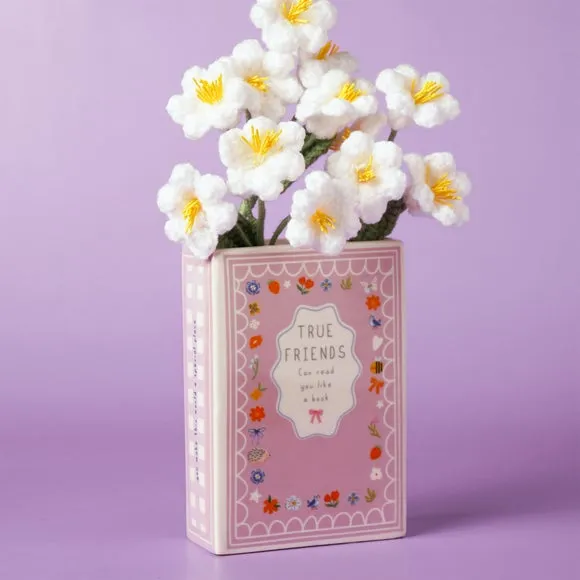 Love Life Friends Ceramic Book Vase