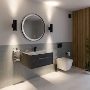 Sensio Hebe Silver Backed Colour Changing LED Bathroom Mirror - ø800mm 2