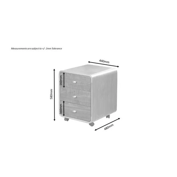 Helsinki 3 Drawer Filing Cabinet 3
