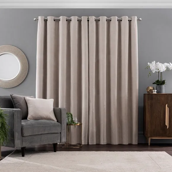 Chenille Ultra Blackout Eyelet Curtains 5