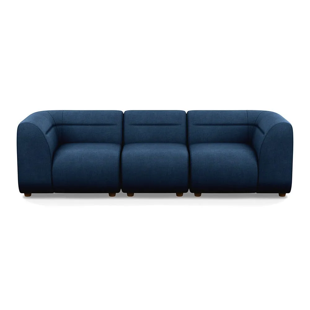 Heal's Lilli 3 Seater Sofa Capelo-Linen Inkspot Natural Beech Feet 1