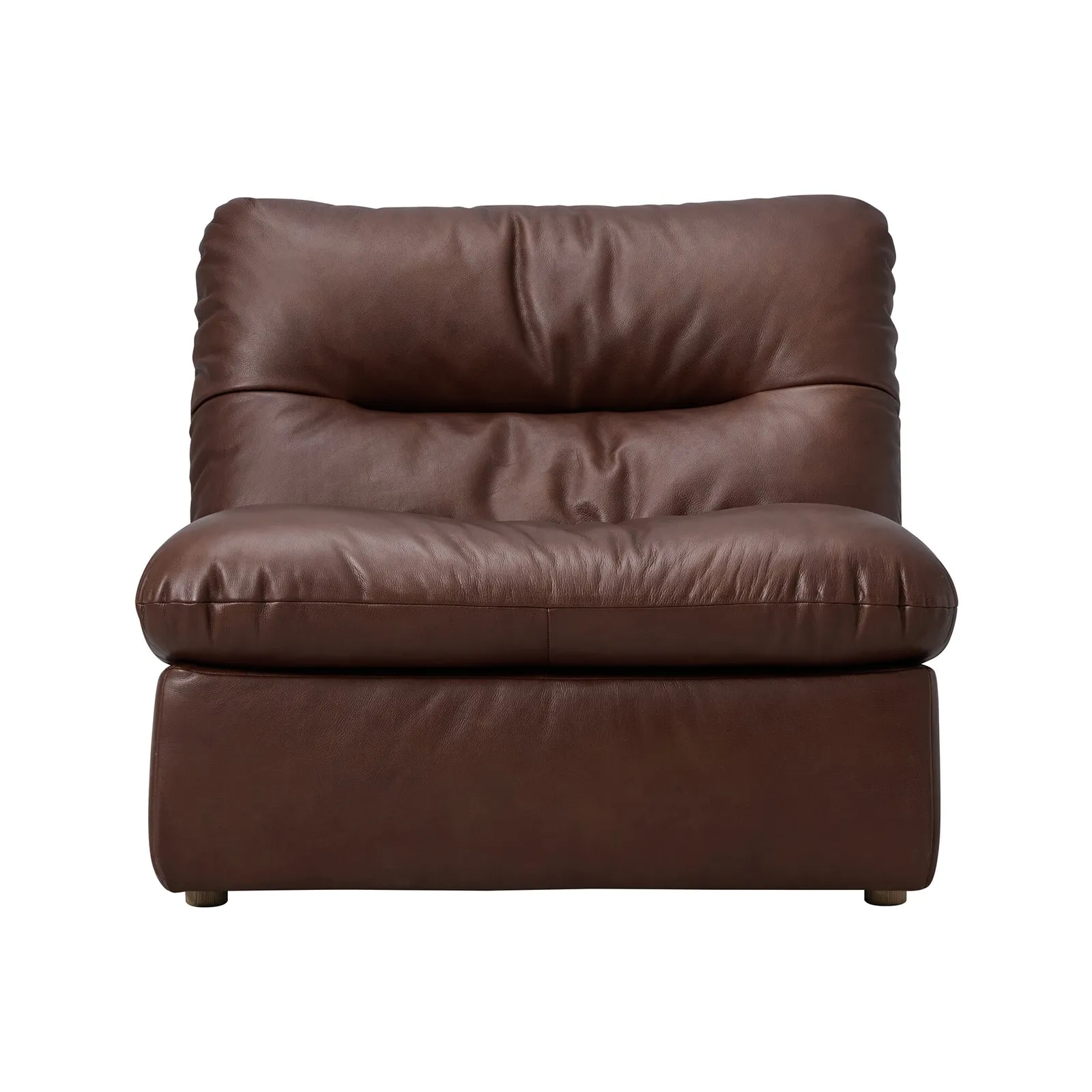 Timothy Oulton Lush Sectional 1 Seater Modular Sofa, Brown Leather | Barker & Stonehouse 3