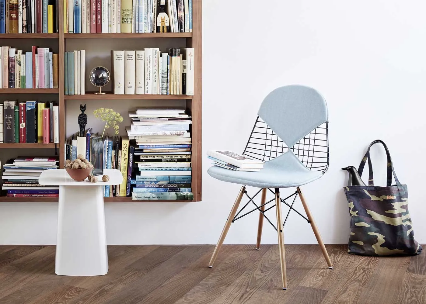 Vitra Eames DKW 2 Wire Chair Hopsak 81 Ice Blue Ivory Bikini 3