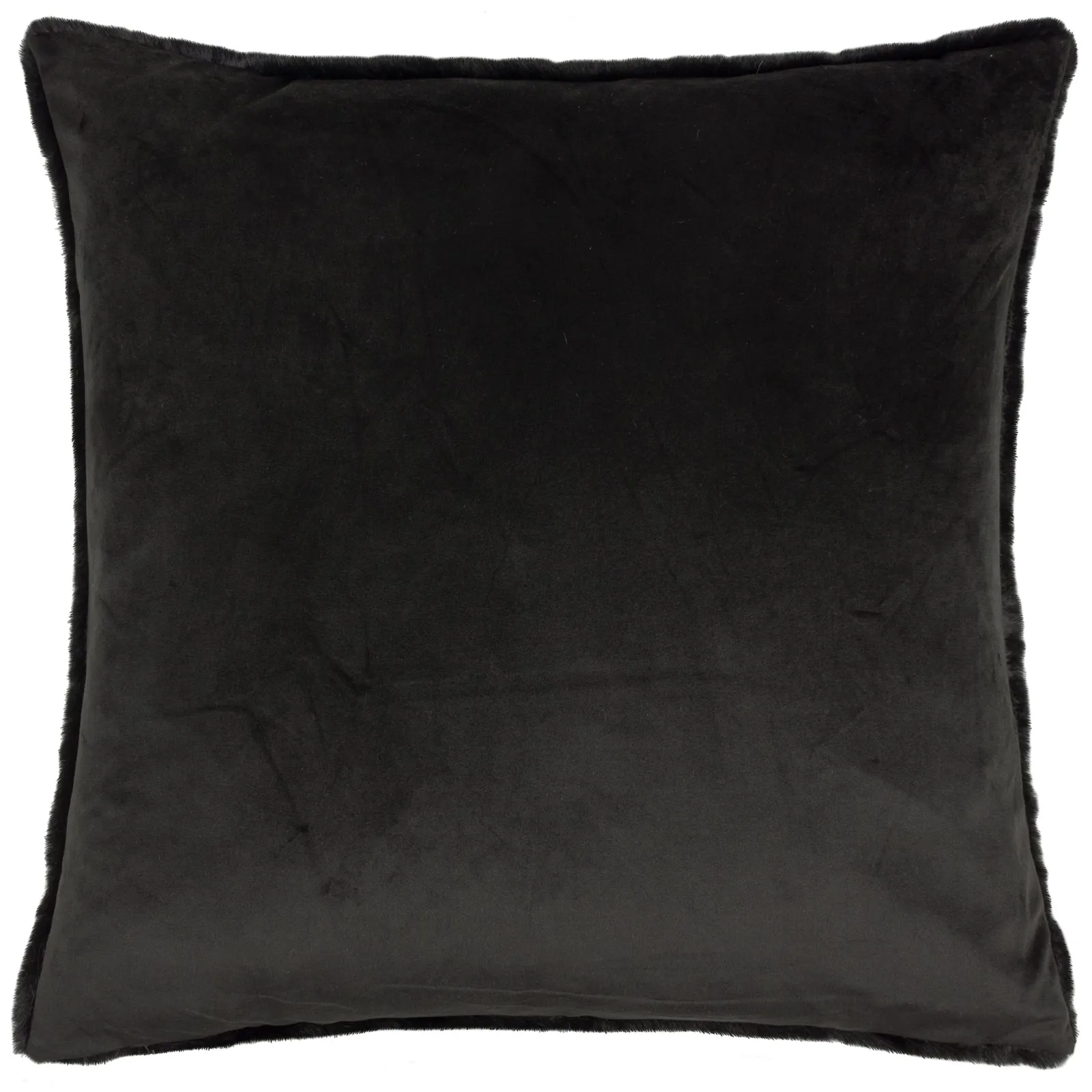 Paoletti Stanza Faux Fur Cushion in Jet Black 3