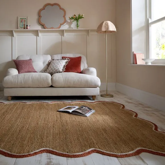 Kesia Scallop Textured Jute Rug 1