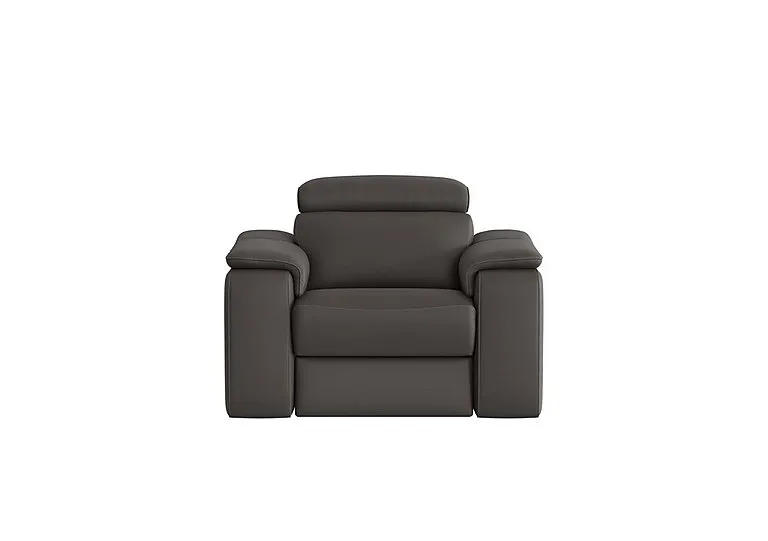 Davide Leather Armchair - Torello Grigio Scuro