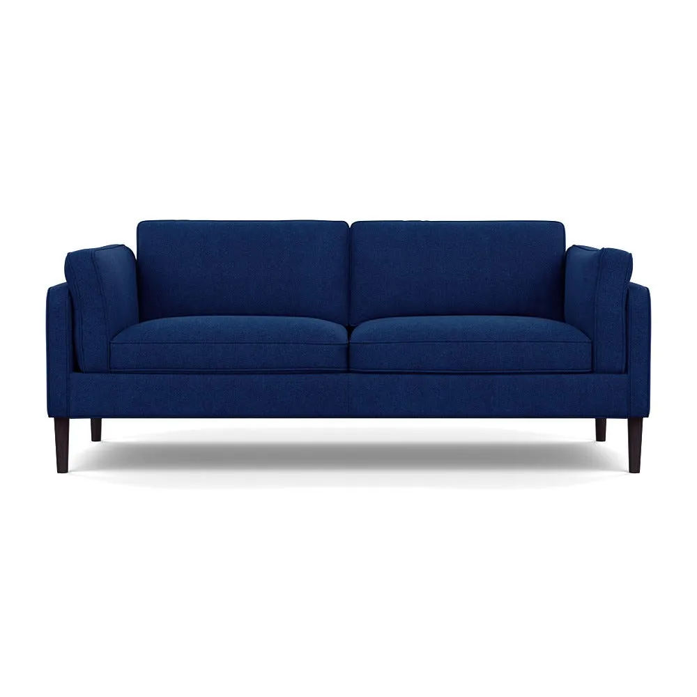 Heal's Sonno 3 Seater St Moritz Wool Navy Wenge Black Feet 1