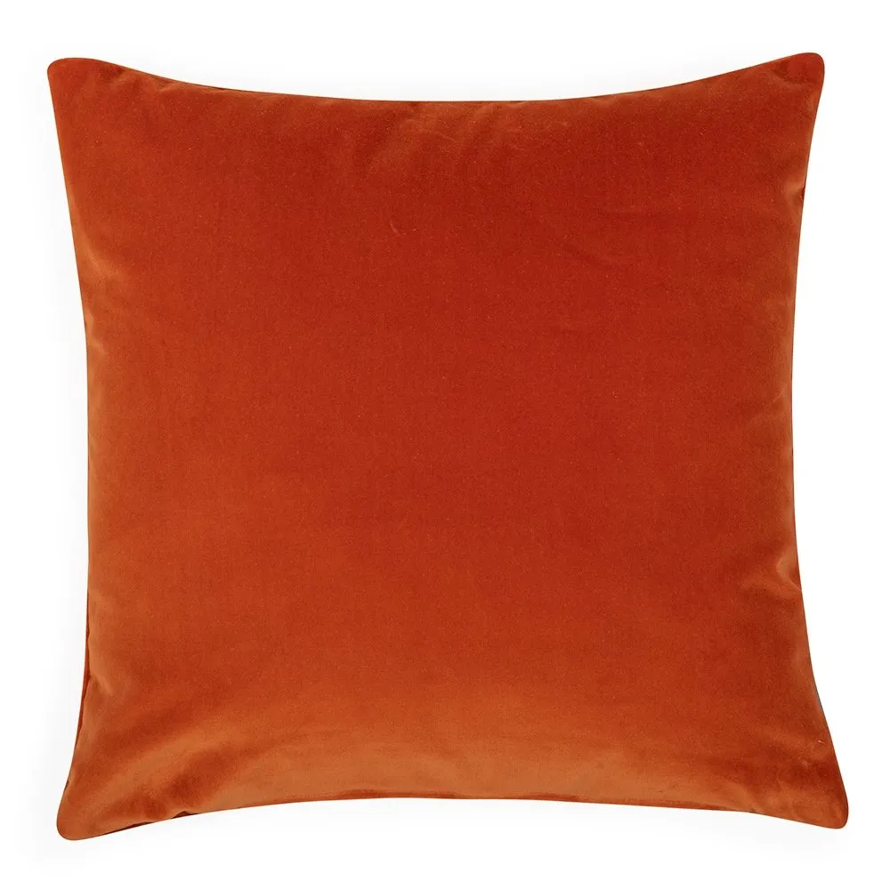 Heal's Velvet Cushion Rust 45 x 45cm 1