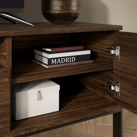 Watson Extra Wide TV Unit for TVs up to 80", Wood Effect 4