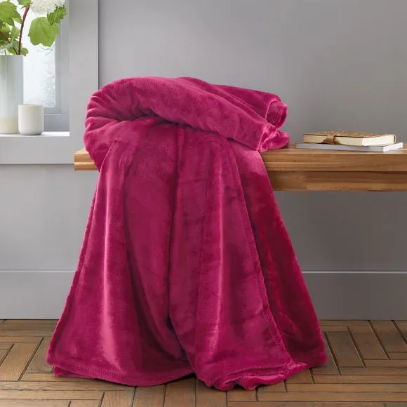 Catherine Lansfield Raschel Velvet Touch Throw Blanket 130cm x 170cm 1