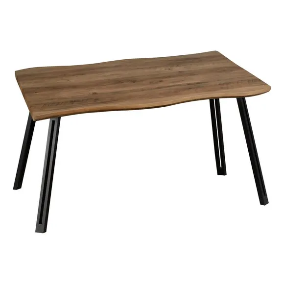 Quebec 4 Seater Wave Rectangular Dining Table with 4 Avery Chairs 2