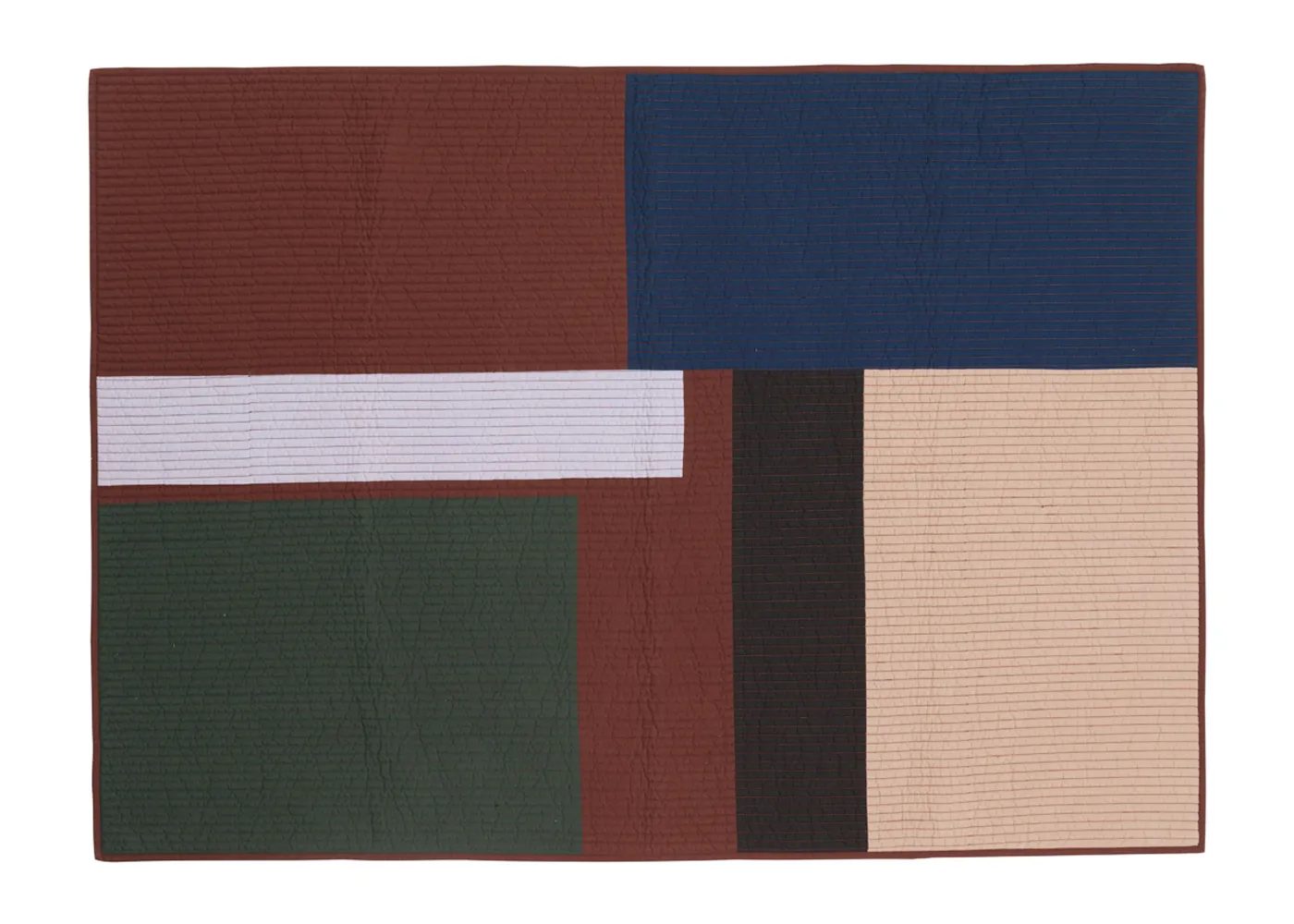 ferm LIVING Shay Patchwork Quilt Cinamon 130 x 180cm