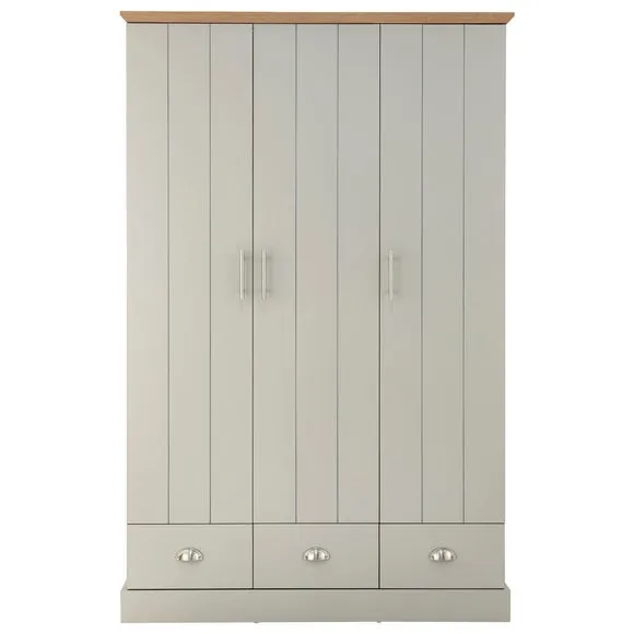 Kendal Triple Wardrobe, Grey 2