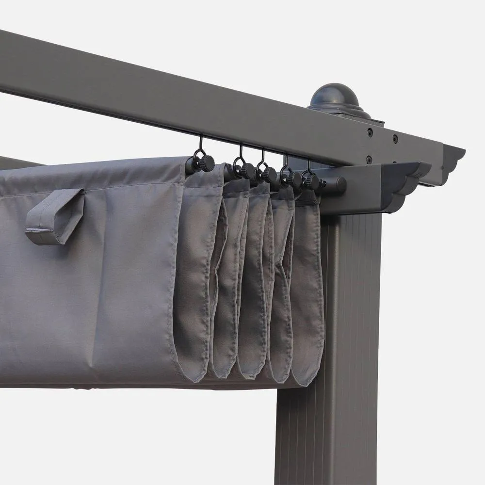sweeek Replacement 3x3m pergola canopy roof in Grey 2