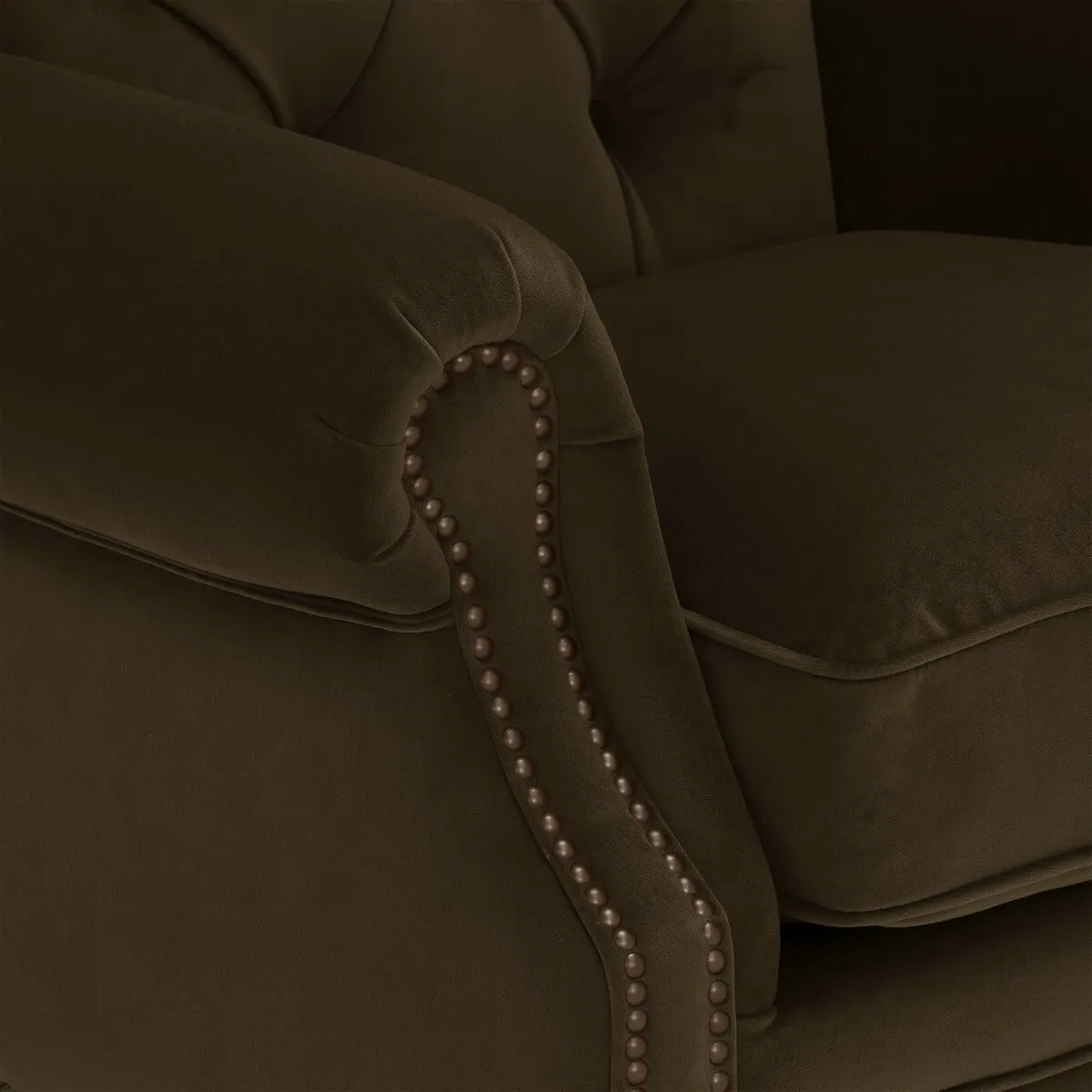 Ullswater Wing Armchair, Green Velvet | Barker & Stonehouse 4