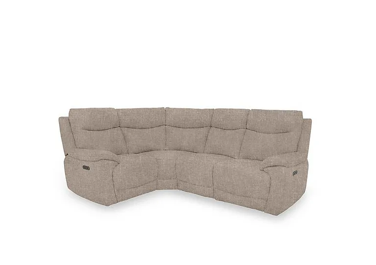 Sloane Fabric Small Power Recliner Left Hand Facing Corner Sofa with Power Headrests - Anivia Khaki