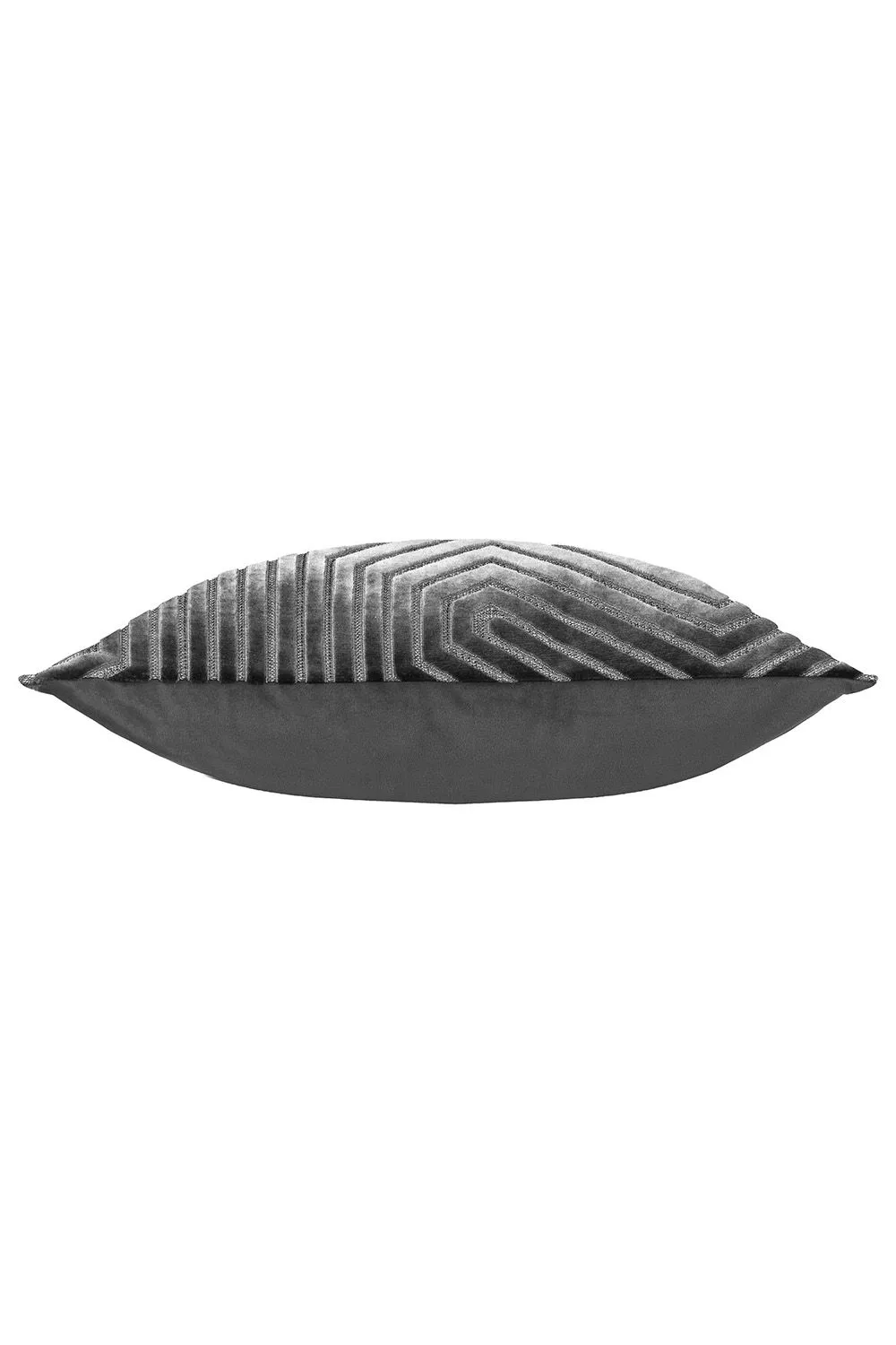 Paoletti Evoke Cut Velvet Cushion in Charcoal 3