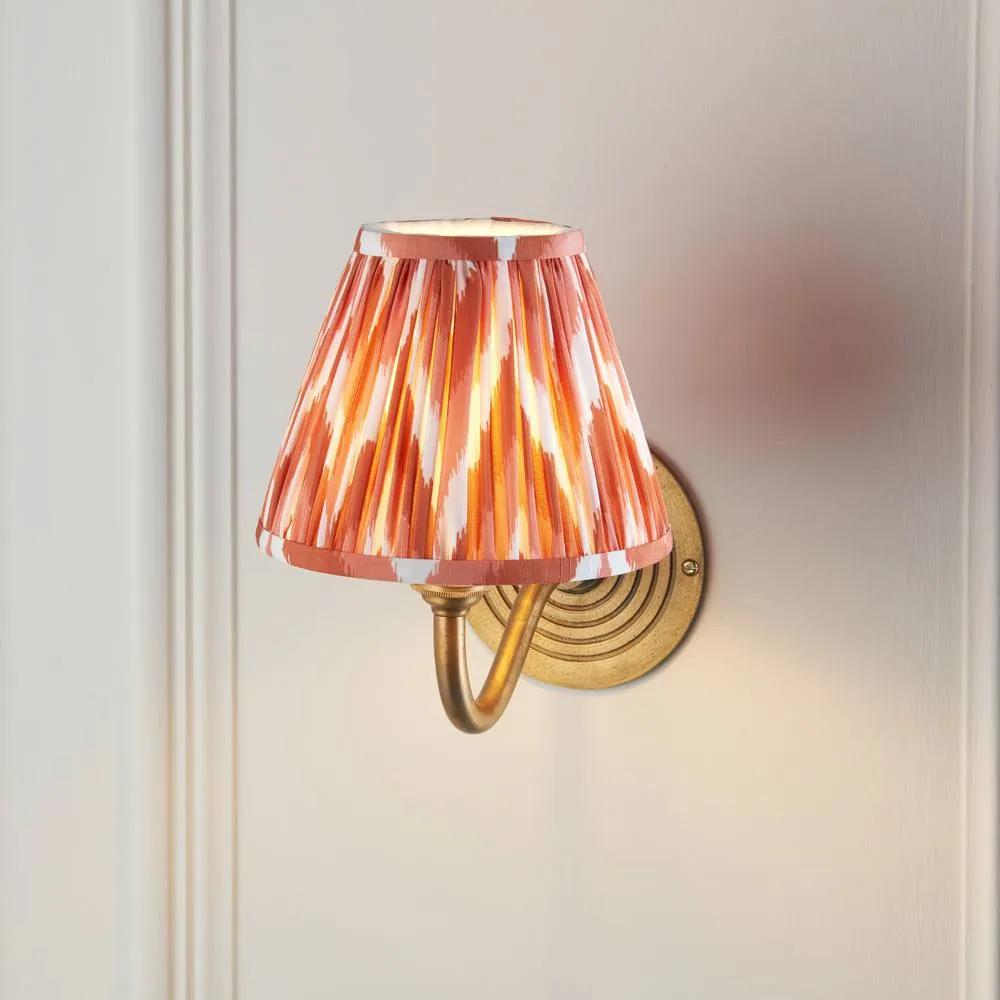 Netlighting Ripple Curve & Zigzag 16cm Wall Lamp Antique Brass Apricot Orange in Gold 5