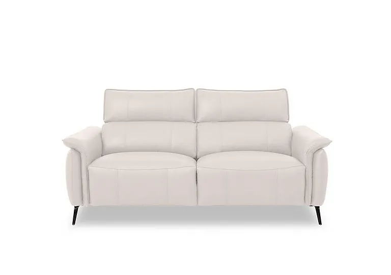 Jude Leather 3 Seater Recliner Sofa with Headrests and Power Lumbar