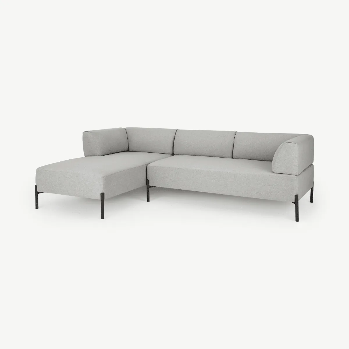 Kiva Left Hand Facing Chaise End Corner Sofa, Hail Grey