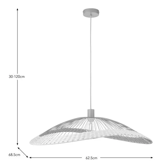 Florento Rattan Pendant Ceiling Light 6