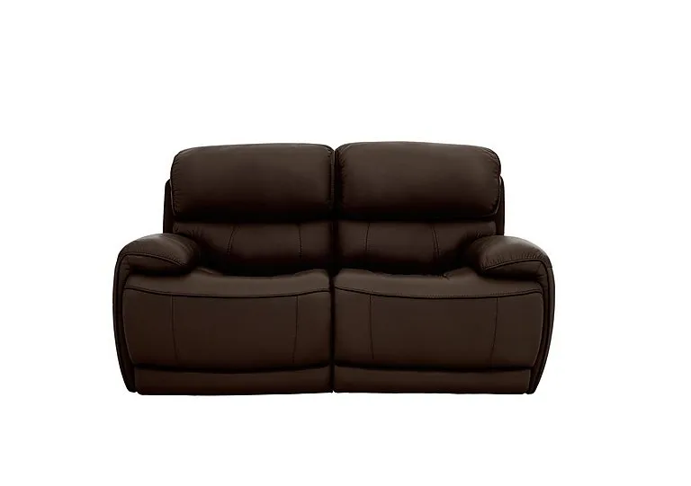 Rocco 2 Seater Leather Power Rocker Sofa with Headrests - Dark Chocolate