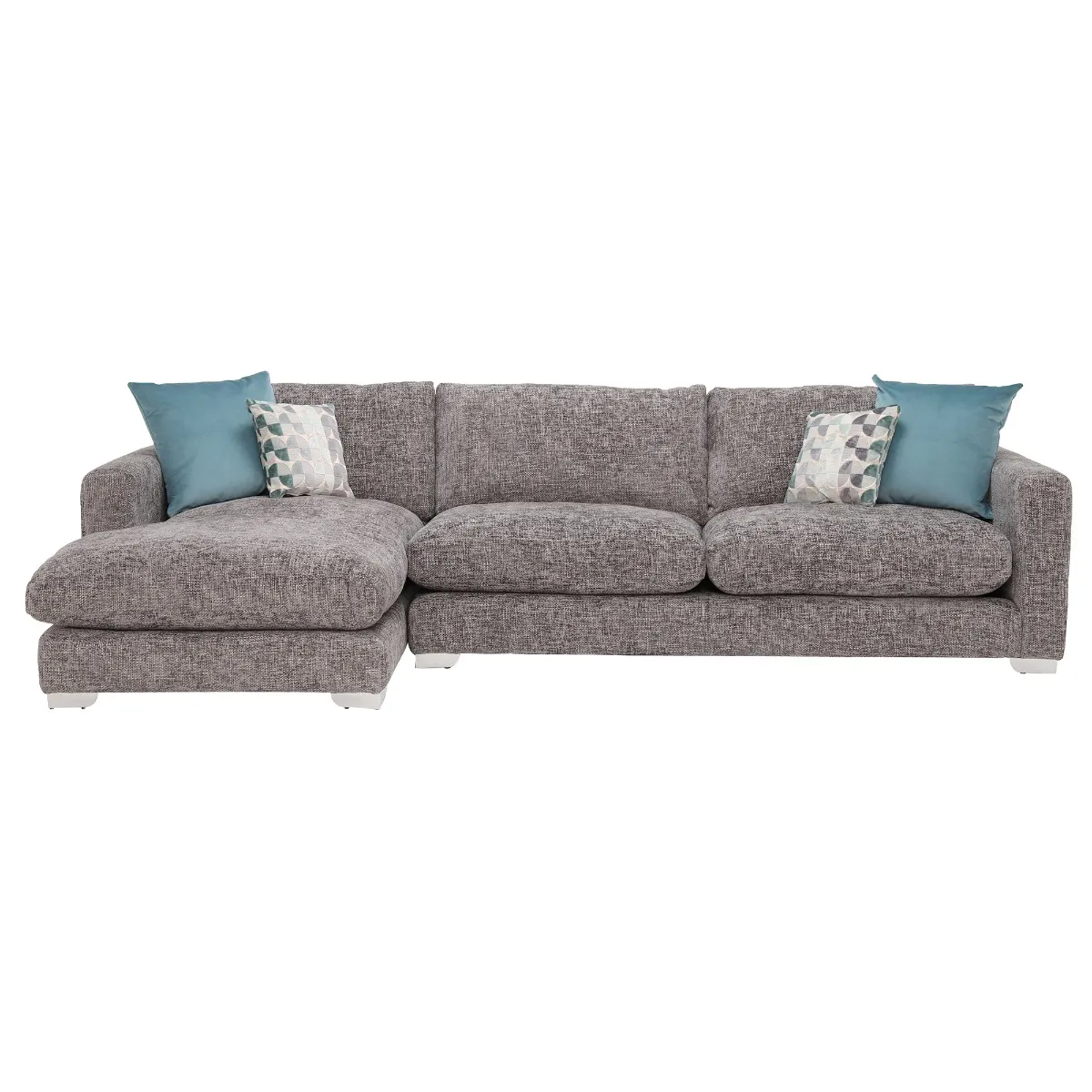 Fontella Large Left Hand Facing Chaise, Tabby Platinum