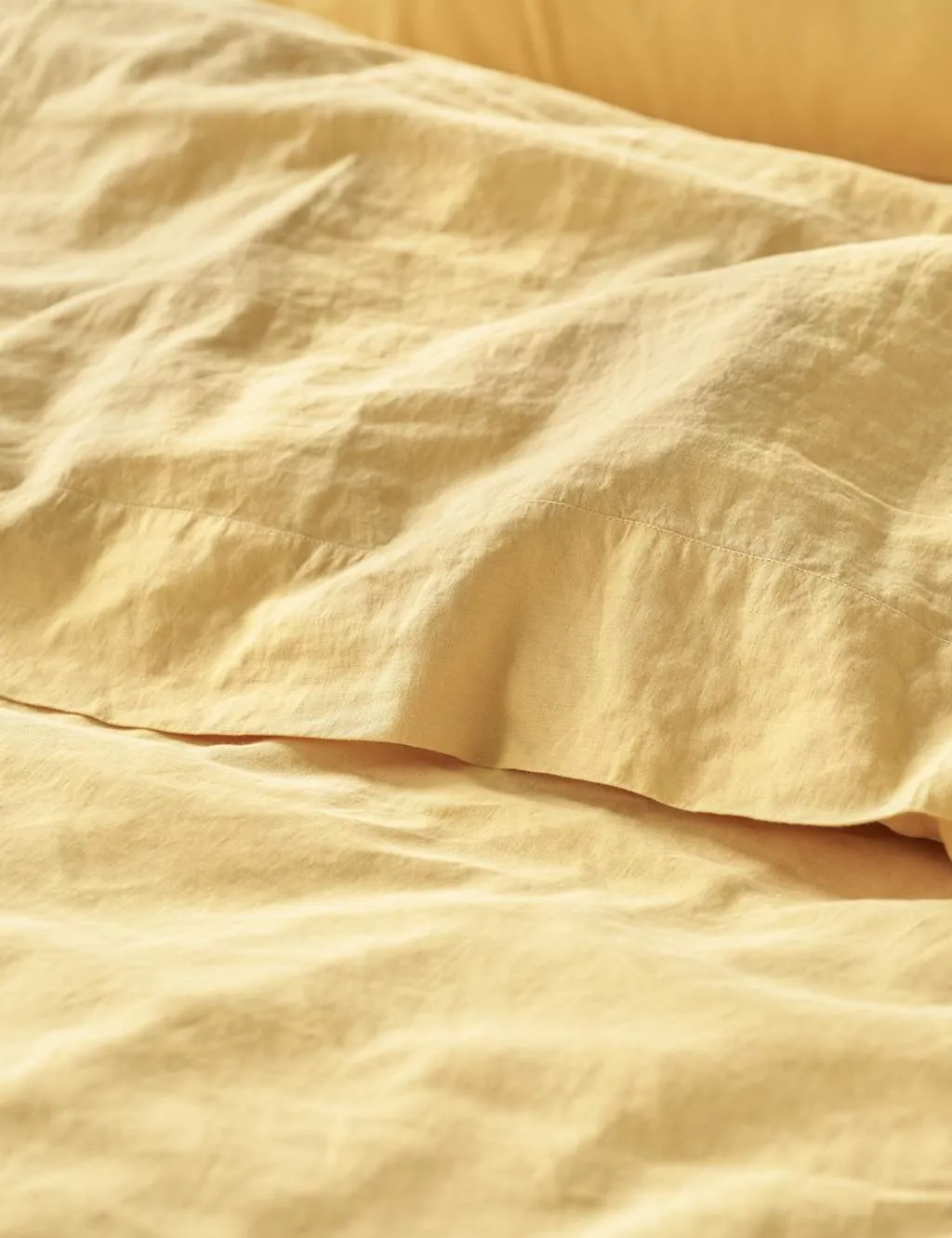 Piglet In Bed Linen Rich Plain Flat Sheet Yellow