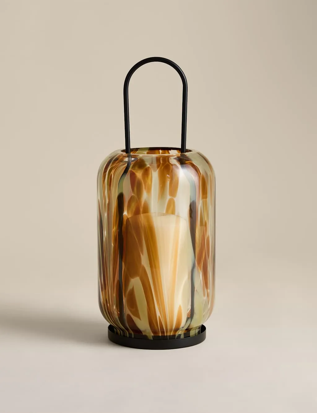 M&S Glass Confetti Lantern Multi