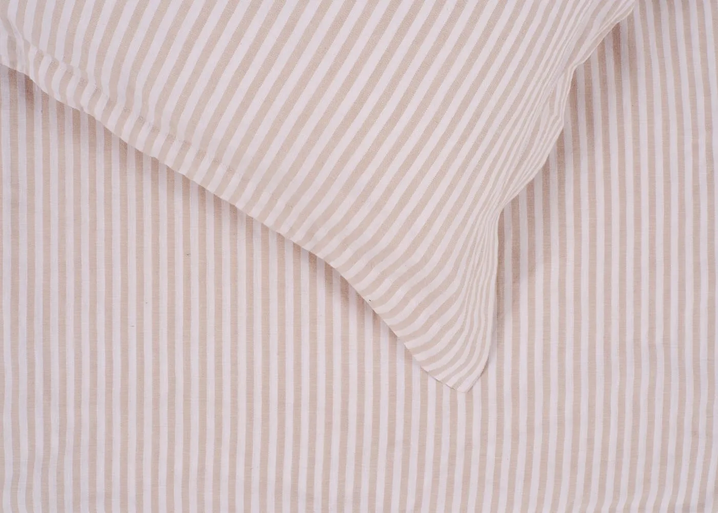 Heal's Washed Linen Blend Natural Stripe Oxford Pillowcase