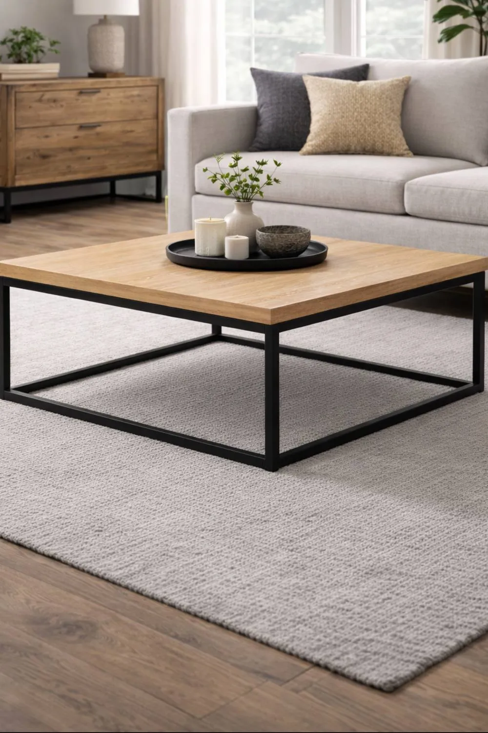 Julian Bowen Brooklyn Square Coffee Table in Light Oak 1
