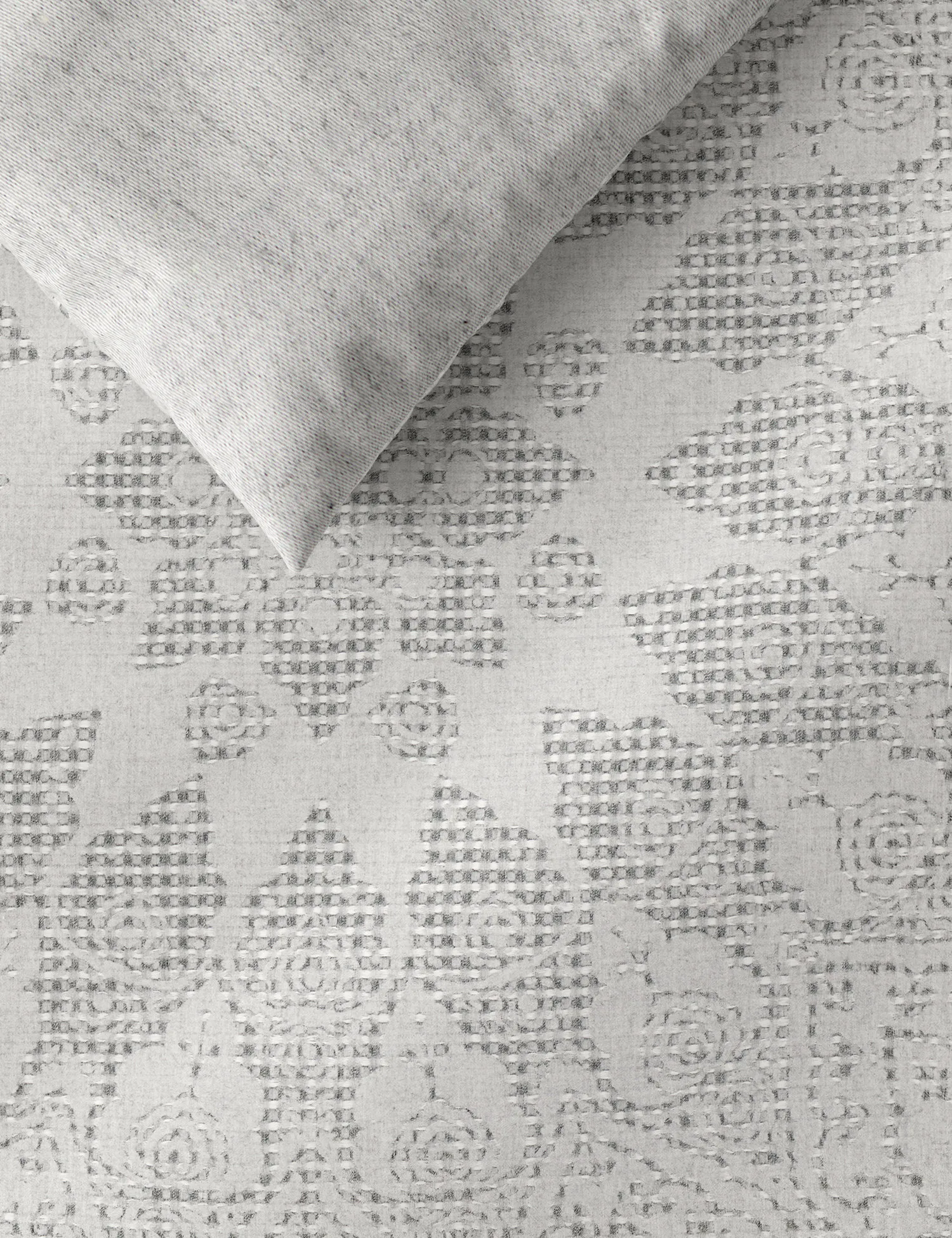 M&S Cotton Rich Geometric Waffle Bedding Set