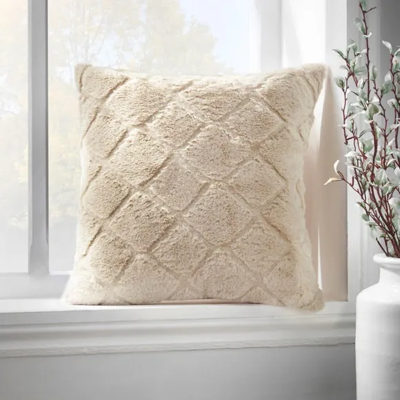 Catherine Lansfield Cosy Diamond Square Cushion
