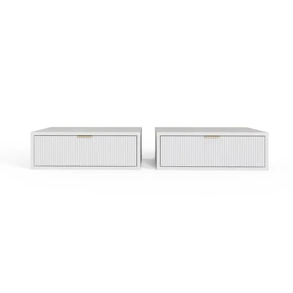 Leoni Set of 2 Floating 1 Drawer Bedside Tables 4