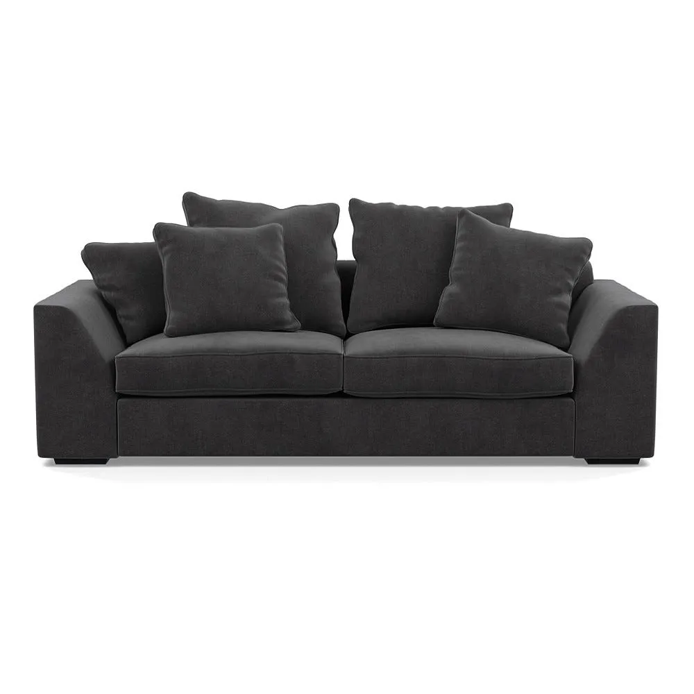 Heal's Cumulus 4 Seater Sofa Smart Luxe Velvet Nickel Black Feet 1