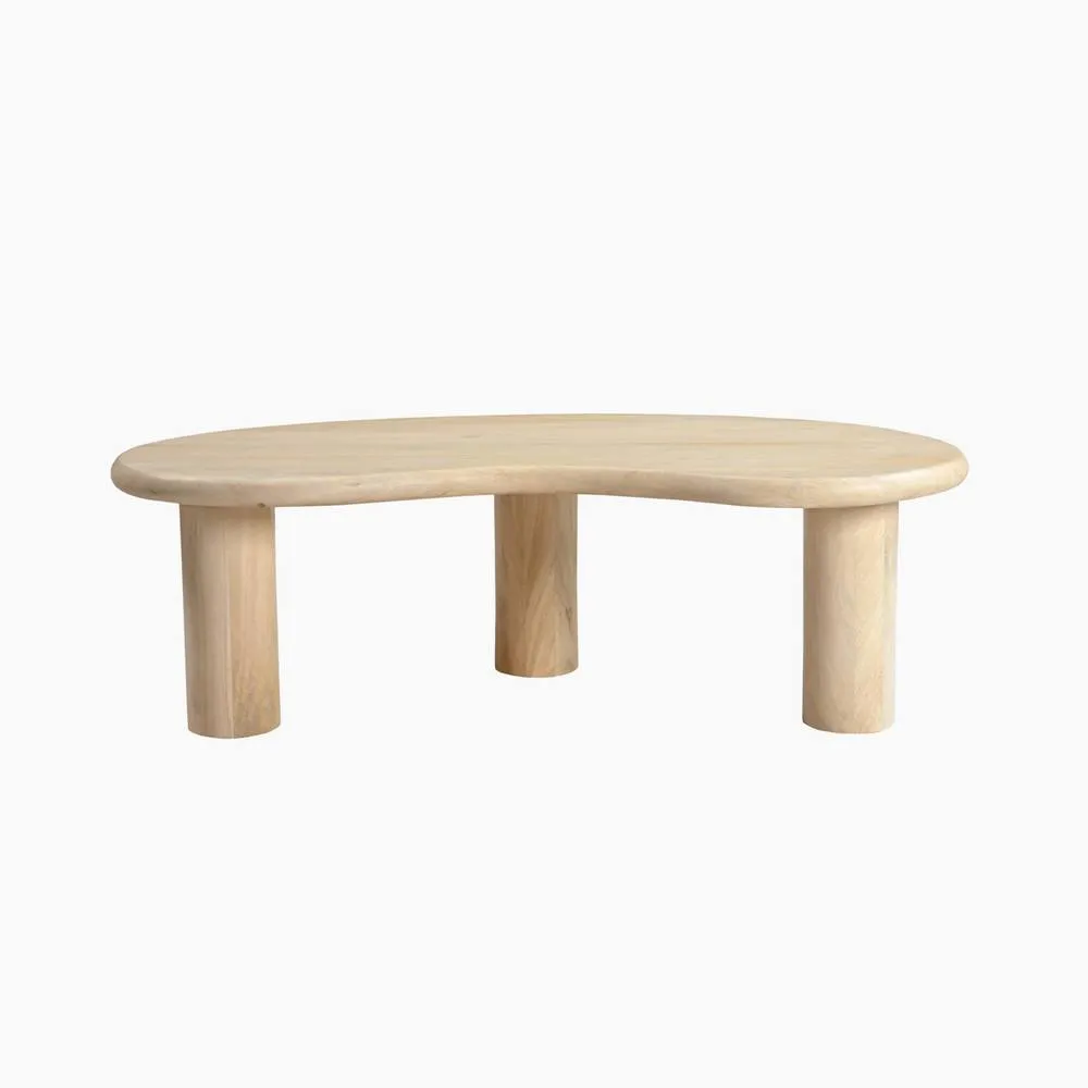 FurnitureboxUK Elda Pebble White Oak Wood Coffee Table in Light Brown 4