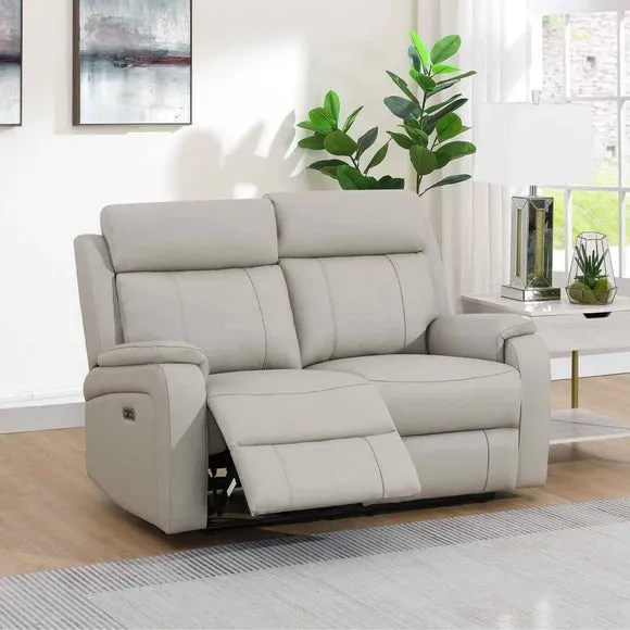 Bilston Leather 2 Seater Power Reclining Sofa 1