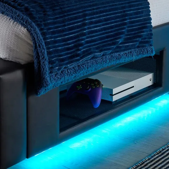 XR Living Ava TV Bed with LED Lights and TV Mount 4