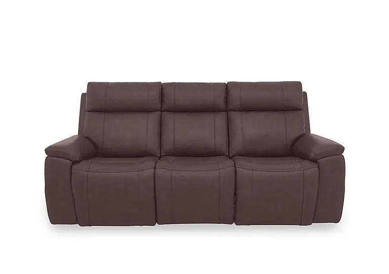 Aero Leather 3 Seater Power Recliner Sofa with Power Headrests