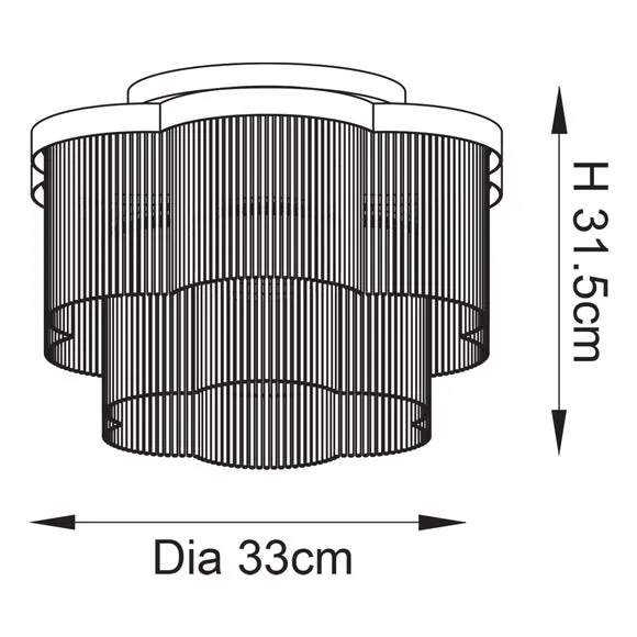 Vogue Lucrezia Flush Ceiling Light 6