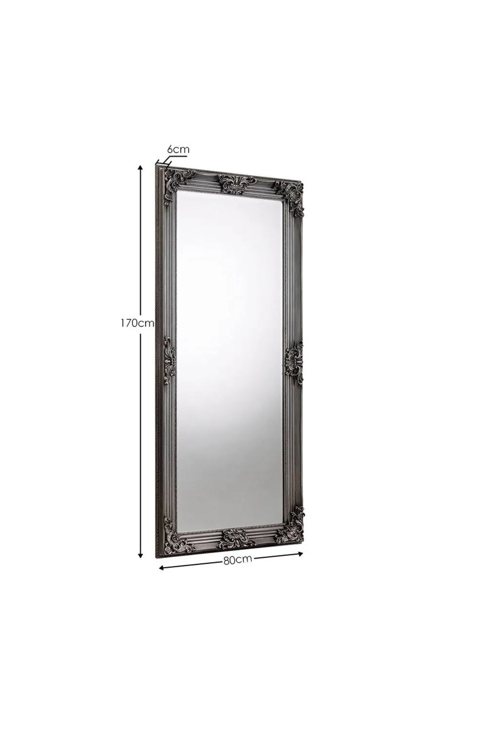 Julian Bowen Rococo Lean-To Dressing Mirror in Silver 3