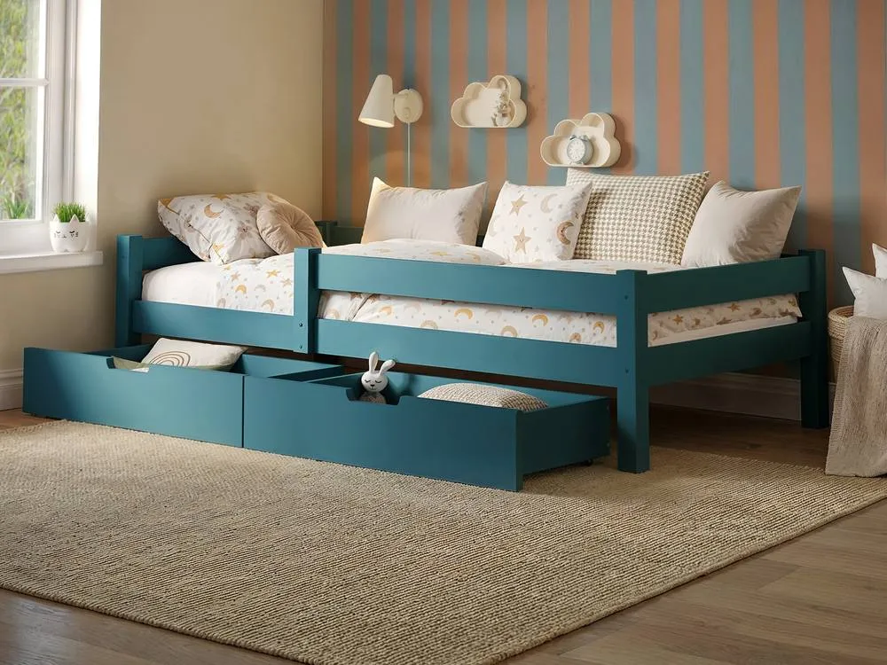 Flair Milo Single Bed with Storage in Blue 3