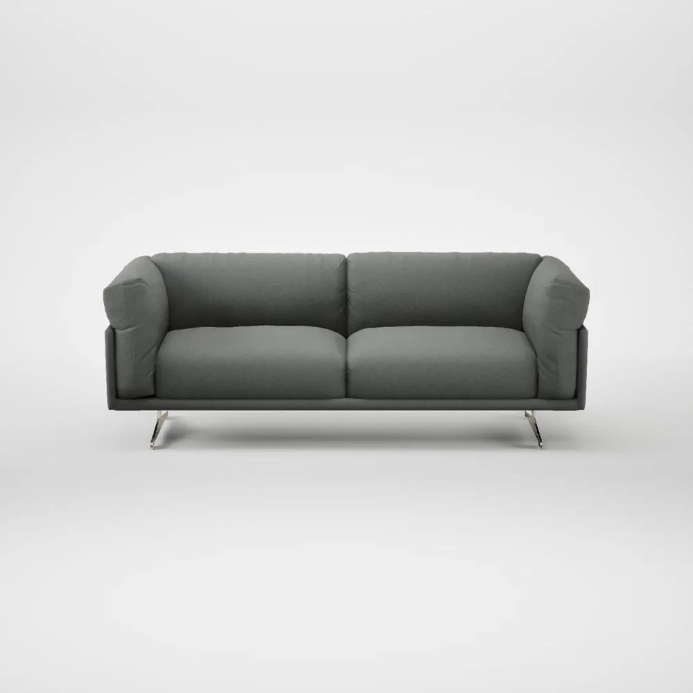 Heal's Novara 3 Seater Sofa Boucle Steel Stainless Steel Feet 2
